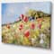 Designart - Painted Poppies on Summer Meadow - Large Landscape Canvas Art